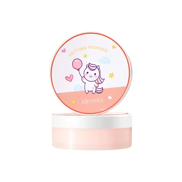 拉美拉 独角兽 可爱自然细腻服帖定妆粉蜜粉 不卡粉磨皮雾面