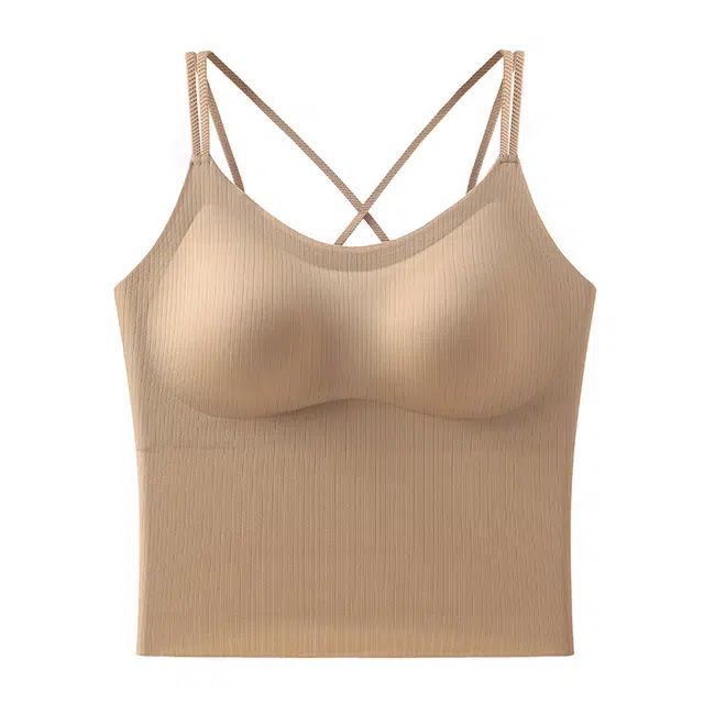 慕梵度 无痕美背小胸聚拢上托显大防下垂交叉子母杯内搭背心吊带 女款
