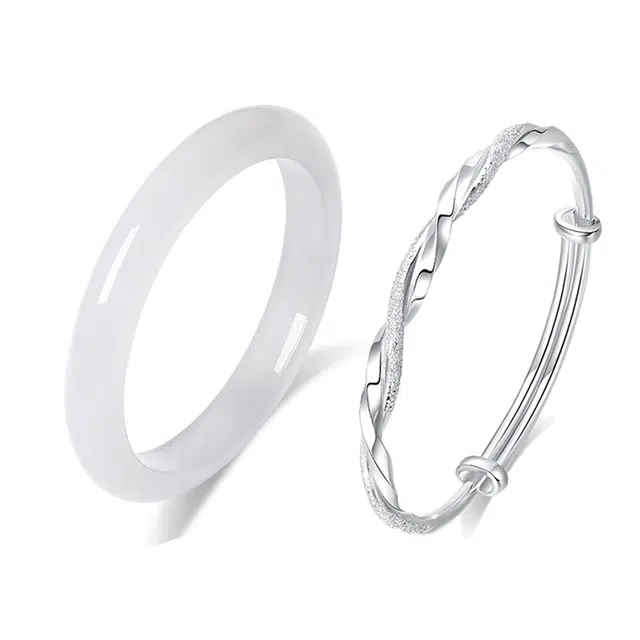 静范 荔枝冻白月光精致莫比乌斯一步一响美人镯 新中式小众高级感 清透淡雅 古风国潮时尚精致日常百搭恋爱告白#好运 琉璃 手镯 女款