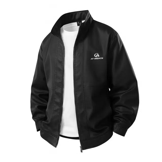 阿凡迪 美式高街美拉德风个性字体印花运动时尚痞帅甜酷通勤户外无性别主义飞行员教练机车简约基础款落肩长袖夹克外套 男女同款