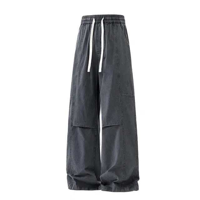 海尔斯 美式褶皱水洗休闲裤 男款