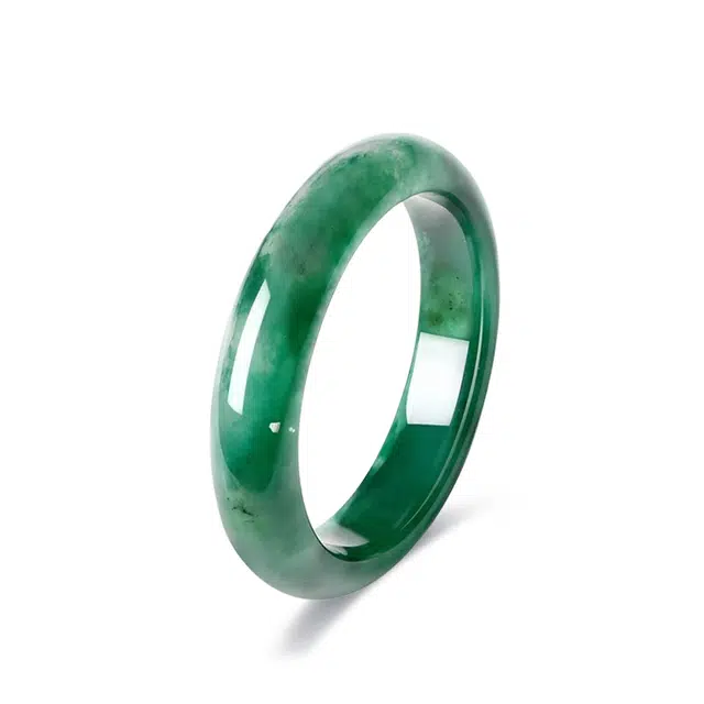 【冰润如翡】 喜宝春花 平安扣送福气高贵显白诸事喜乐国风小众女朋友新中式复古百搭福禄吉祥时尚好运 非洲翠 手镯 女款