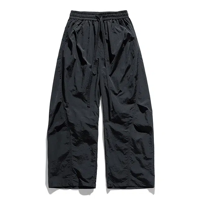 海尔斯 纯色中腰宽松系带户外休闲裤 男女同款