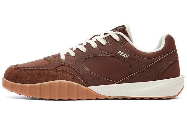 匹克 态极薄底德训鞋 彩蛋 多巴胺配色 复古美式 潮流出街 减震轻便透气 低帮 板鞋 男款 深褐