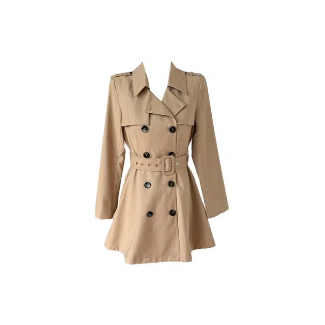 敲模女孩 美式复古高级感大方得体收腰修身显瘦长袖连衣裙 女款