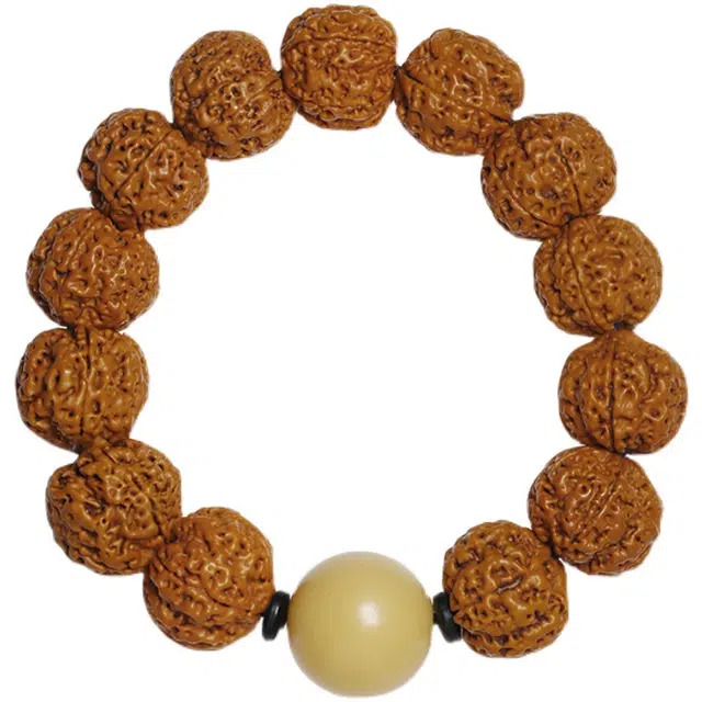 茂琼 新中式精品五瓣满肉原籽老料招财文玩佛珠复古潮流高端高级感配饰#好运 金刚菩提 手串 男款