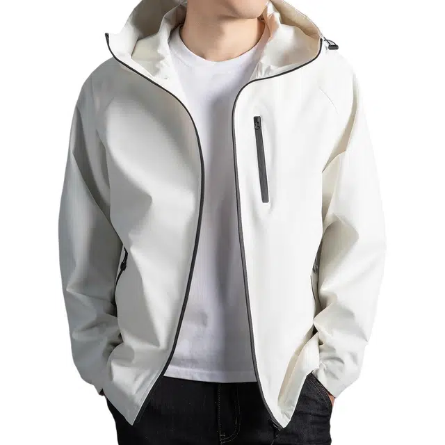 卡丹狄诺 双面穿防风面料男士秋季连帽潮流时尚户外休闲运动宽松冲锋衣茄可衫男夹克外套 男女同款