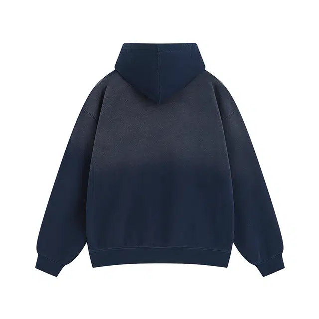 希越 重磅工艺水洗渐变高街潮牌圆领宽松百搭卫衣 男款