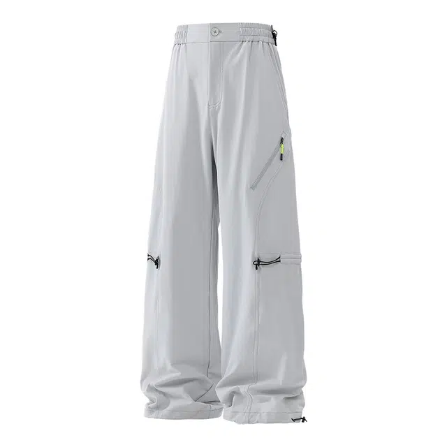 海尔斯 百搭时尚中腰宽松直筒拉链休闲裤 男款