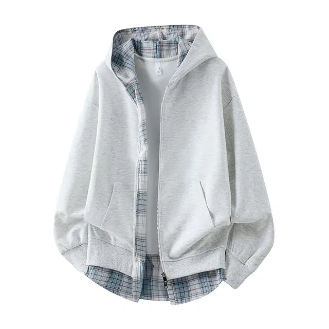 稻草人 美式学院风高街潮流宽松百搭连帽开衫卫衣 男女同款