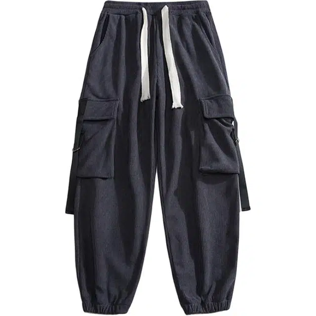 海尔斯 运动纯色系带束脚休闲裤 男款