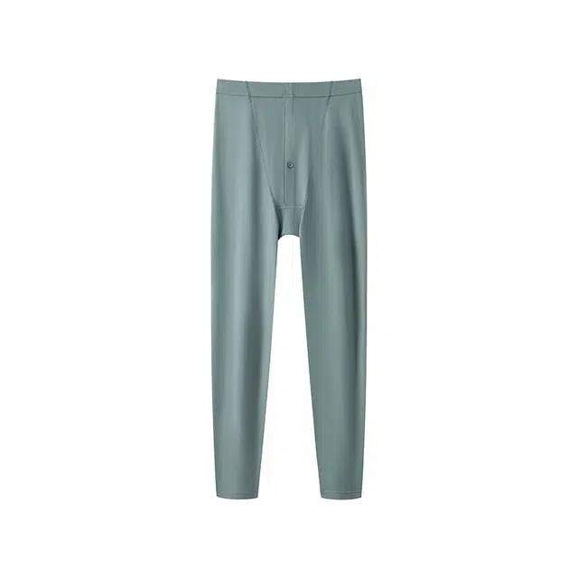 贴身领域 单条青少年纯棉秋裤男士春秋季初高中学生单件全棉毛线裤防寒打底裤抗寒贴身舒适柔软简约保暖裤 男款