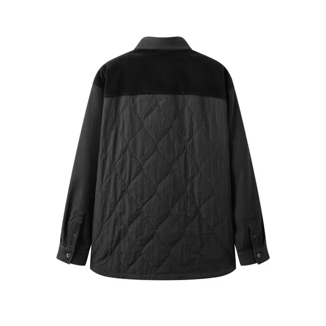 森马 商场同款男装 拼接灯芯绒宽松外套长袖衬衫 男款