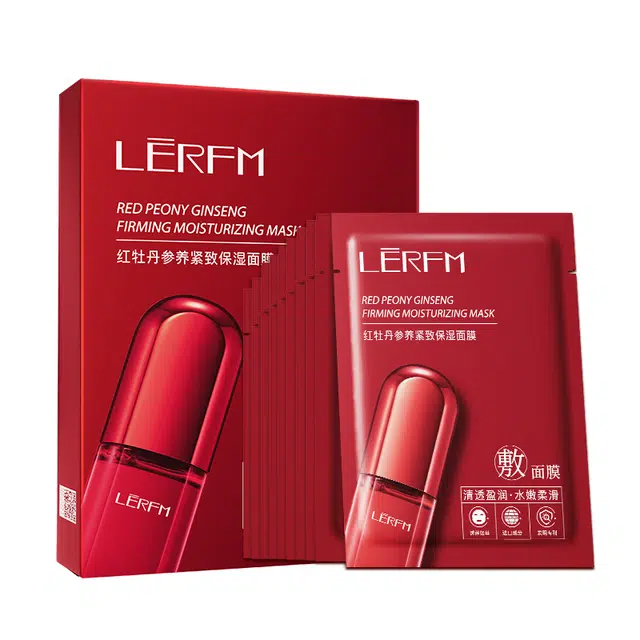 蓝尼芳可 红牡丹紧致保湿面膜补水提亮肤色修护抗皱淡纹水光肌 多种肤质