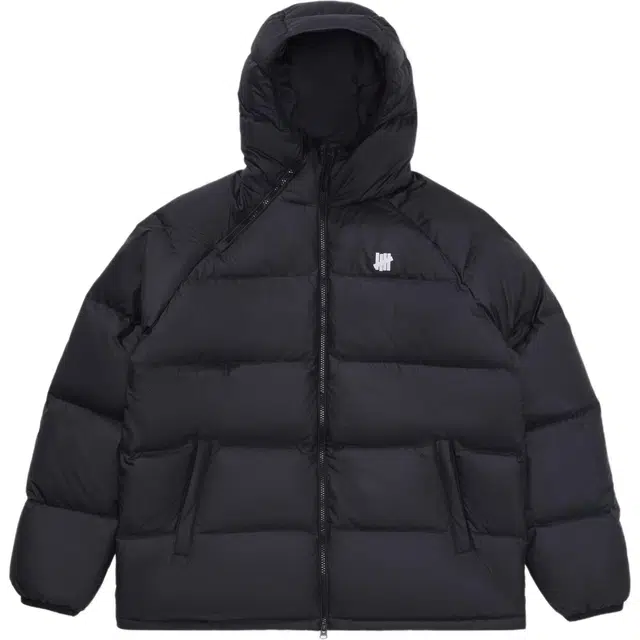 UNDEFEATED FW25 Striped Logo Zipper Down Jacket