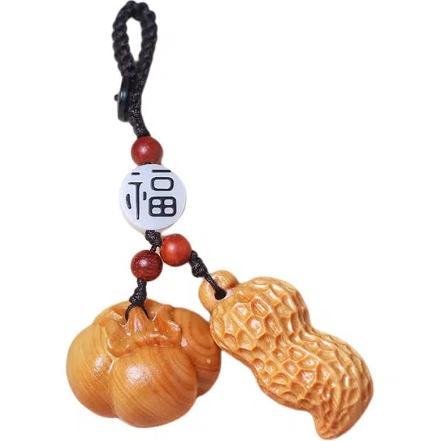 得笙陌 好事发生花生吉祥寓意招财进宝#好运 崖柏 挂件 男女同款情侣款