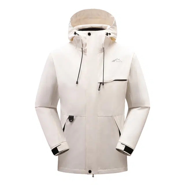 赛琪 三合一可拆卸内胆户外山系登山运动露营徒步加厚纯色基础款多功能工装机能风防风防水夹克外套 男女同款