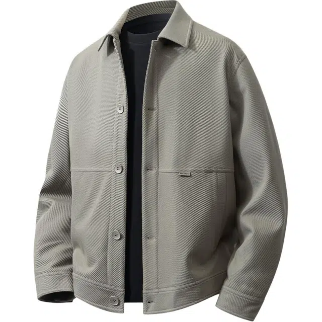 红豆 斜纹肌理挺括易打理加厚保暖工装风防风耐磨茄克衫外套夹克 男款