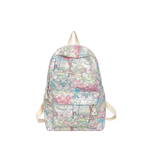 普乐威 日韩高颜值创意多巴胺甜美温柔风书包上课通勤百搭大容量轻便旅游 布 双肩包 常规 女款 多色