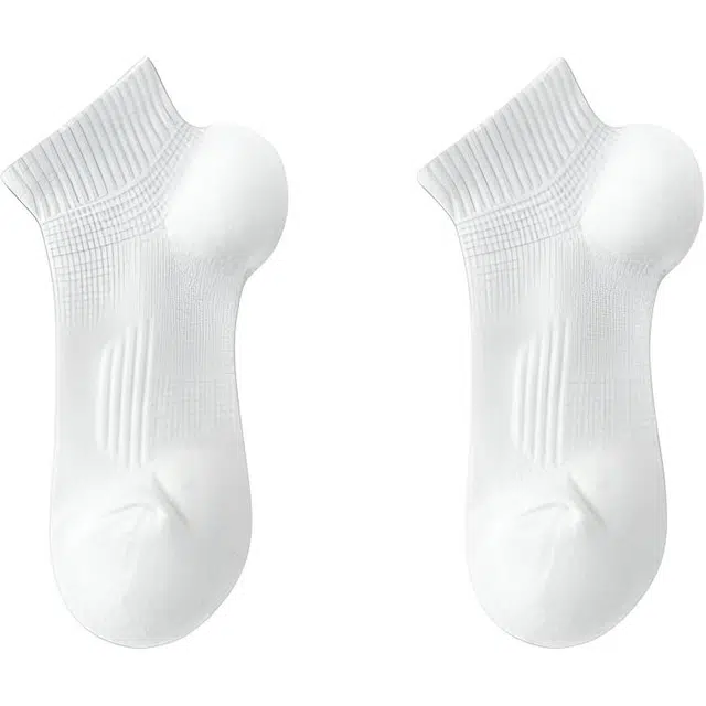 妮轻 纯色简约防滑速干透气短袜 女款