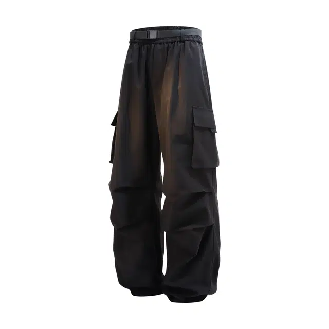 海尔斯 纯色中腰束脚系带休闲裤 男女同款