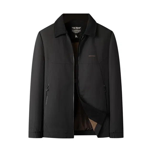 百胜狐 宽松休闲翻领保暖舒适百搭长袖夹克 男款