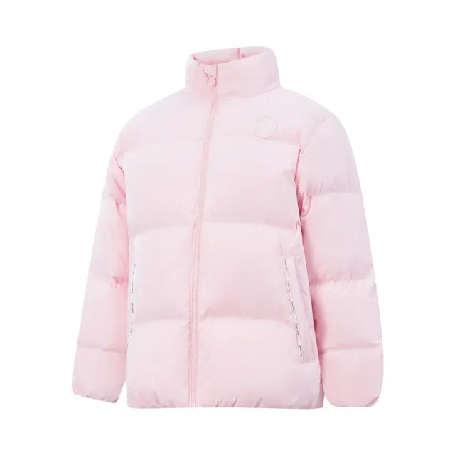 李宁儿童羽绒服 网球 鸭绒舒适保暖立领防风短款宽松 儿童款