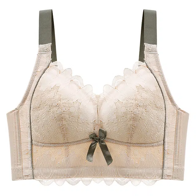 浪莎 女士内衣 蕾丝聚拢小胸上托调整型收副乳防下垂内衣 无痕大码全罩杯抗菌透气文胸 女款