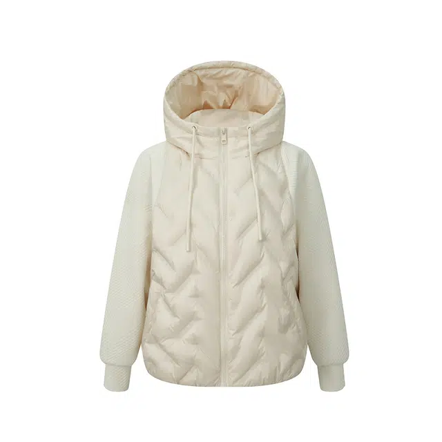 鸭鸭 短款连帽宽松时尚休闲羽绒服 女款