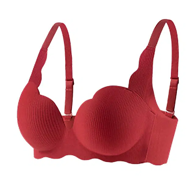 潞优野 舒适无痕收副乳防下垂小胸显大聚拢花瓣杯性感文胸 女款