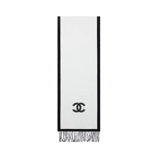 Chanel Classic Tassel Scarf Navy