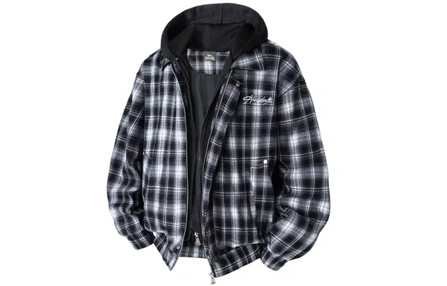 Lonsdale Colorblock Plaid Hoodie Jacket