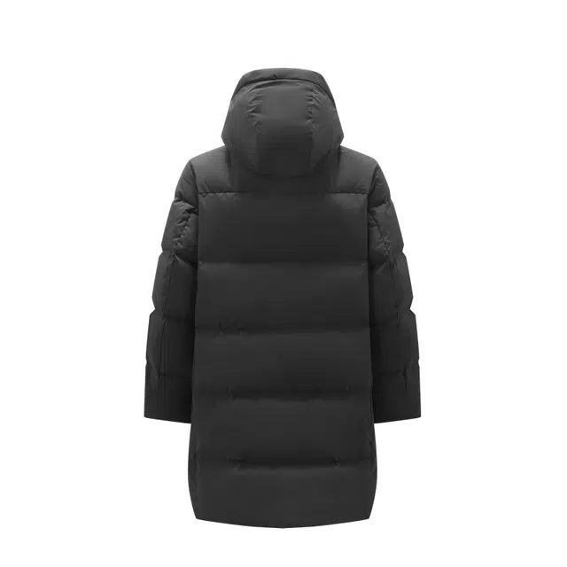 森马 时尚百搭简约舒适日常通勤柔软舒适亲肤三防户外长款连帽面包服保暖羽绒服 男款