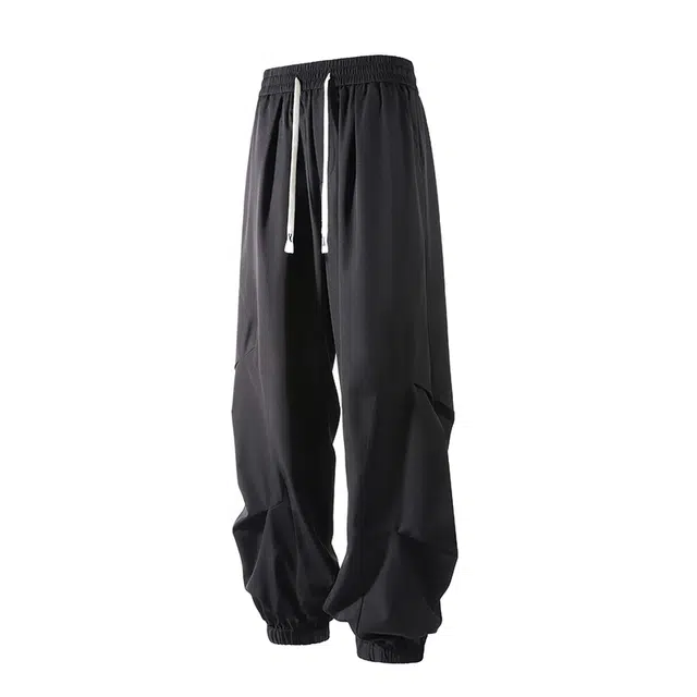 海尔斯 简约百搭高街中腰束脚宽松休闲裤 男款