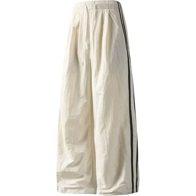 海尔斯 美式撞色直筒宽松休闲裤 男女同款