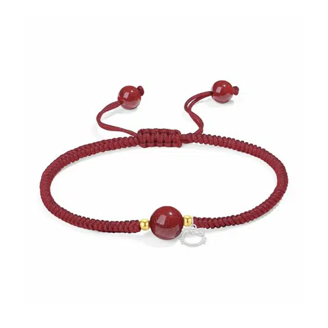 郁馨 手工编织简约温柔本命年红色吉祥美满 小众设计国风转运珠可爱萌趣小猫卡通 正缘桃花#好运 再造辰砂朱砂 手绳 女款