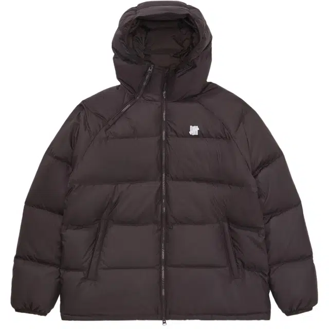 UNDEFEATED FW25 Striped Logo Zipper Down Jacket