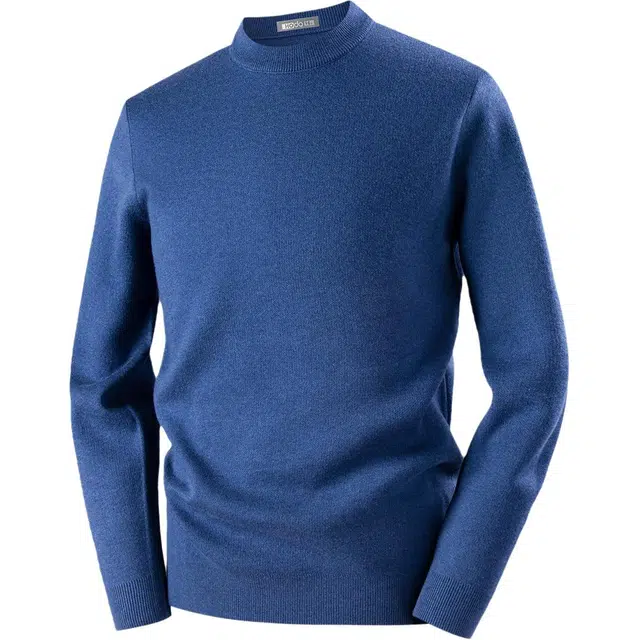 红豆 山羊绒高档秋冬重磅厚实保暖圆领含羊毛百搭上衣毛衣 男款