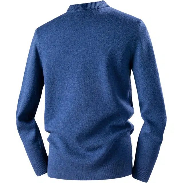 红豆 山羊绒高档秋冬重磅厚实保暖圆领含羊毛百搭上衣毛衣 男款