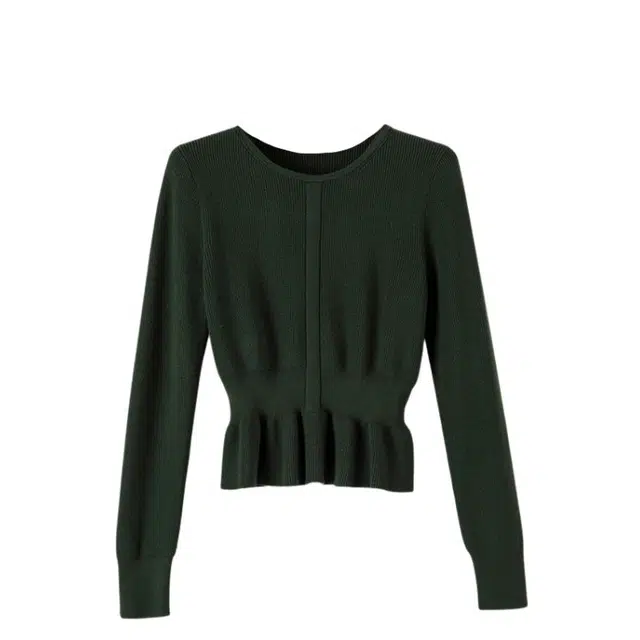 晚白 高弹力修身版型亲肤不扎肤条纹短款收腰通勤针织衫 女款