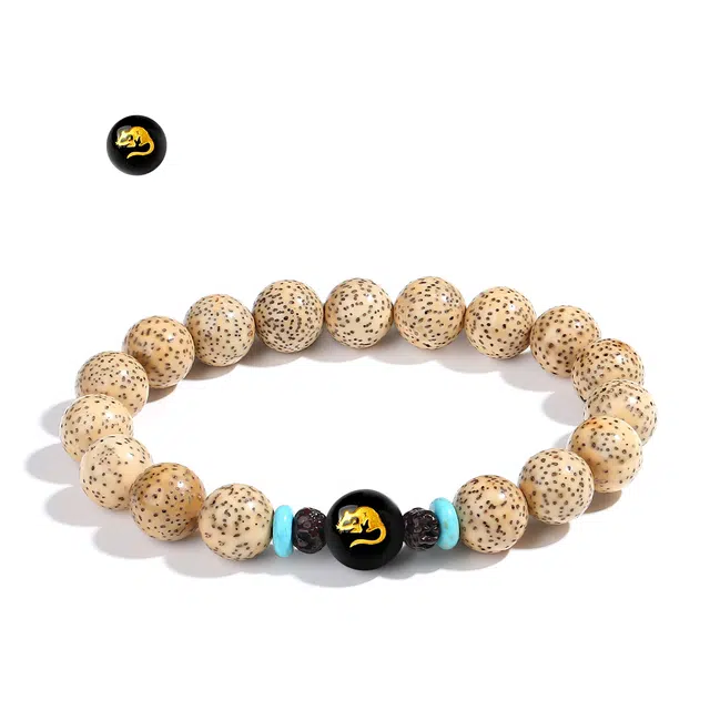 普陀山文创 新中式国潮十二生肖守护民族风平安转运复古文艺百搭上岸文玩 星月菩提 手串 男女同款情侣款