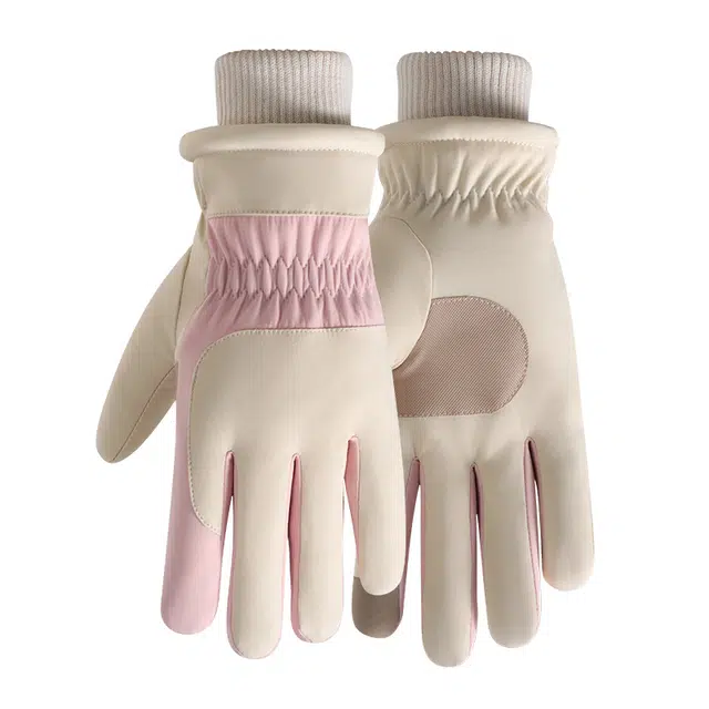 南极人 东北防寒冬季加绒厚防风防寒骑行电动车滑雪登雪山玩雪防泼水防寒可触屏 加厚 运动手套 女款