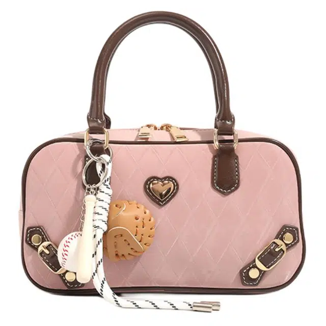 DIFFERENT&FACES Sweet Cool Heart Bowling Bag Pink