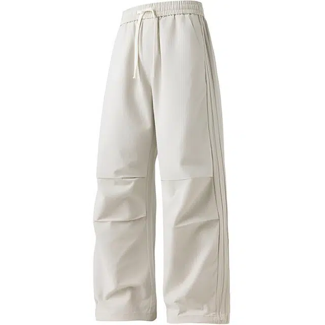 海尔斯 简约百搭高街纯色舒适中腰宽松系带休闲裤 男款