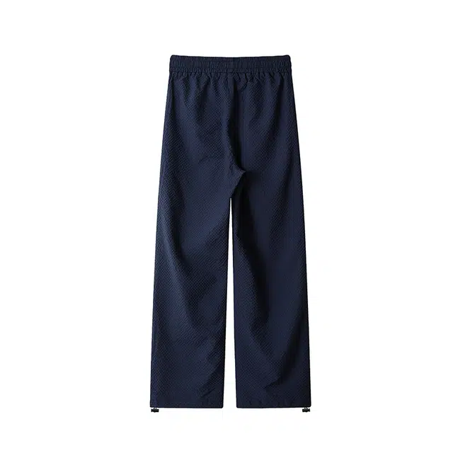 华夏儿女 韩系新版氛围感百搭神裤轻薄刺绣可爱腊肠狗泡泡纱男直筒裤休闲裤 男款