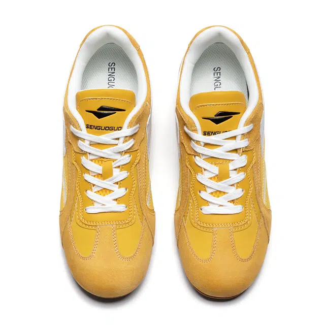 SENGUOGUO Retro Casual Sneakers Yellow White