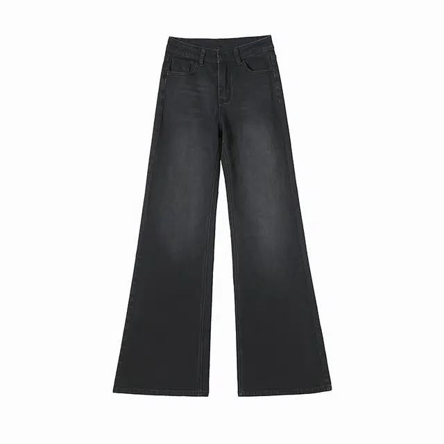 法文箱子 美式高腰舒适修身微喇牛仔裤 女款