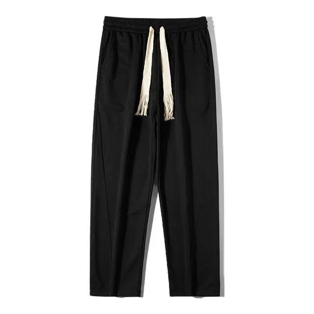 海尔斯 百搭宽松直筒系带纯色休闲裤 男款