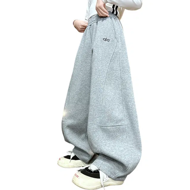 秋季 潮童时尚纯色休闲裤运动裤