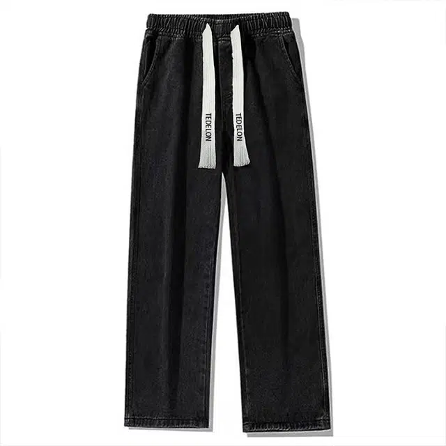 太子龍 美式高街潮流百搭垂感拖地阔腿休闲牛仔裤 男女同款